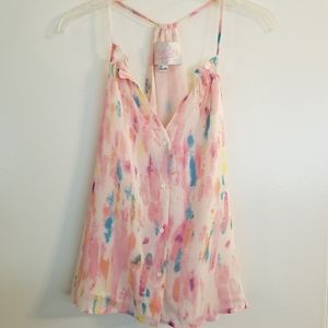 Rory Beca for F21 Watercolor Print Tank Top S